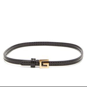 Brand new with box Black Gucci chocker necklace with Gold G Buckle
